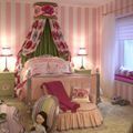 chambre de filles rose vert et blanc