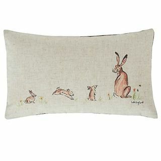 Coussin Lottie England Natural Rabbits