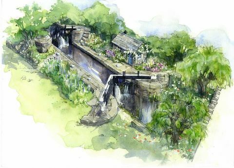 Le Welcome to Yorkshire Garden, Show Garden, conçu par Mark Gregory, parrainé par Welcome to Yorkshire, RHS Chelsea Flower Show 2019