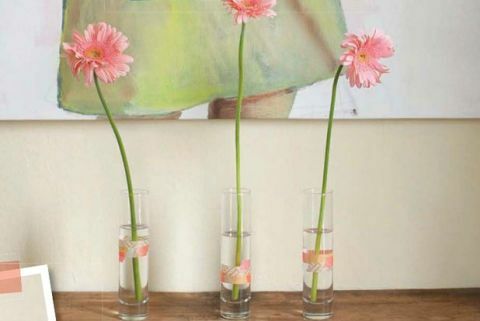 ruban washi bud vases