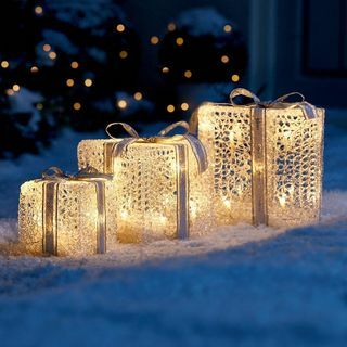 Lot de 3 lumières de Noël pour colis intérieur / extérieur