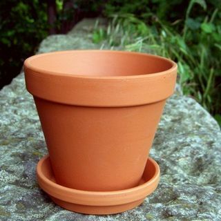 Pots à plantes en terre cuite avec soucoupes, paquet de 10