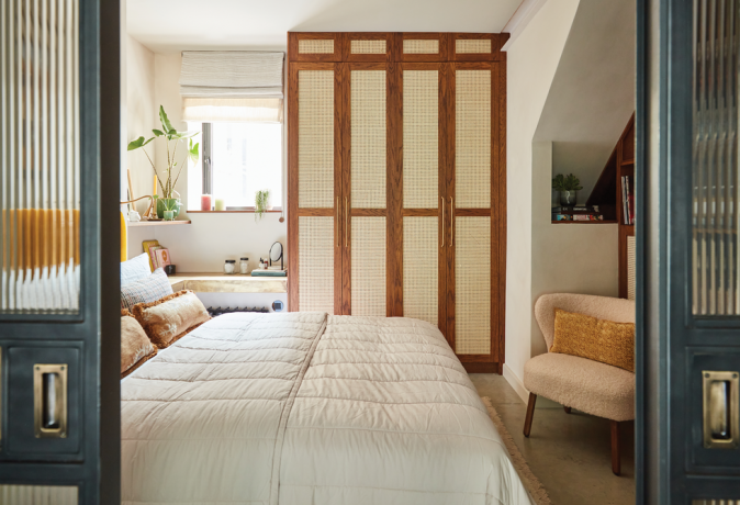 boudoir de la chambre d'amis de la rénovation du sous-sol du nord de londres