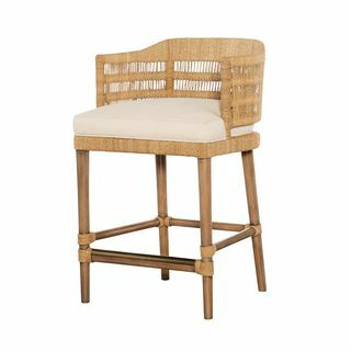 CT2108C-NT-FL - Tabouret de comptoir Boca - Naturel / Lin