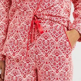 Ensemble de pyjama douillet Heart Bloom rouge