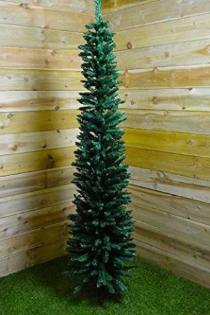 Sapin de Noël de 200 cm, arbre mince de pin vert crayon