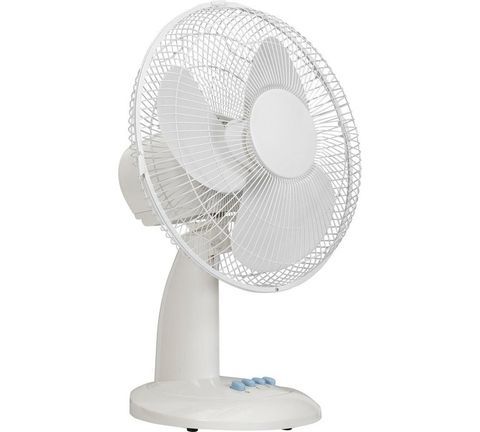 Ventilateur de bureau blanc Challenge - 12 pouces