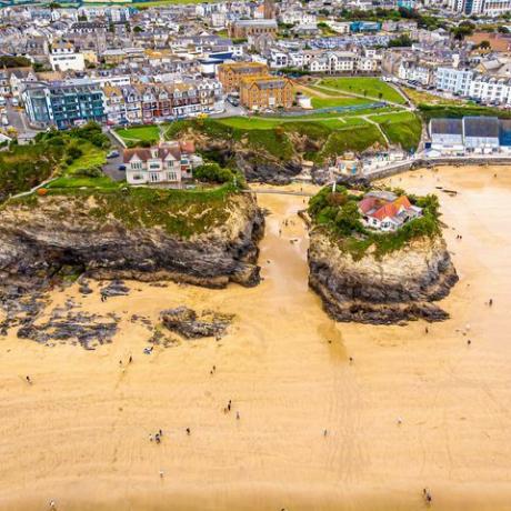 vue aérienne de newquay à cornwall, royaume-uni