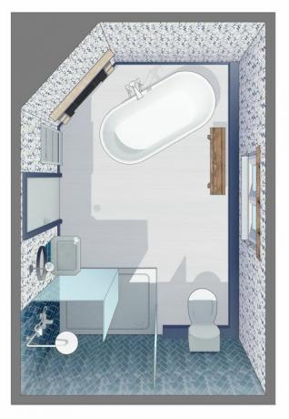 Plan de la salle de bain, Emma Gordon, Halifax