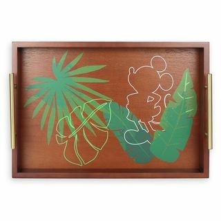 Plateau de service en bois tropical Mickey Mouse