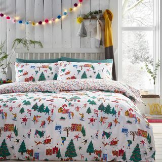 Ensemble de housse de couette festif Christmas Together Multi