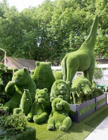 Exposition de gazon artificiel par easigrass au rhs chelsea flower show 2017