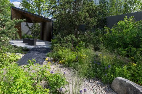 Jardin de la Banque Royale du Canada. Conçu par: Charlotte Harris. Parrainé par: Banque Royale du Canada. RHS Chelsea Flower Show 2017