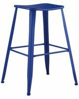 Tabouret de bar en métal bleu cobalt Sherwood