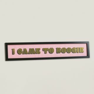 I Came to Boogie Art mural rose et or