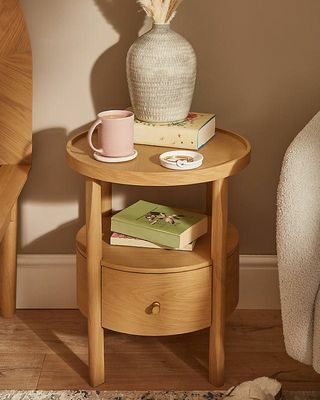 Table de chevet Rise, naturel