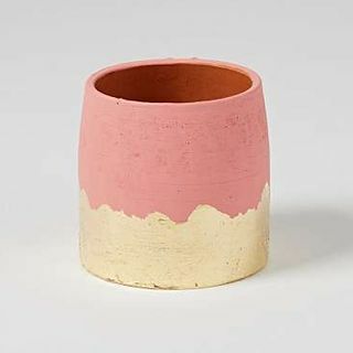 Tierra Rose & Gold Foiled Base Terracotta Plant Pot Small
