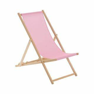 Chaise longue en bois rose clair