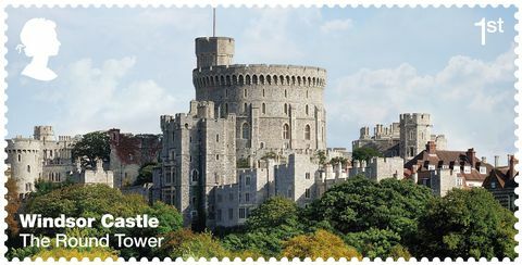 Timbres du Royal Mail du château de Windsor