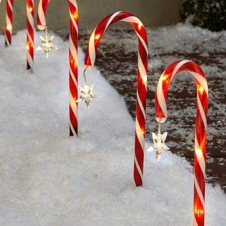 Piquets solaires en forme de canne à sucre, lot de 8