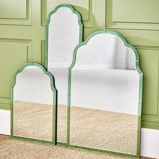 Miroir mural en verre vert Aurora