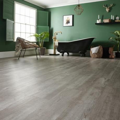 Parquet en stratex de chêne d'entrepôt de brecon. parquet en bois, sol stratifié de salle de bain