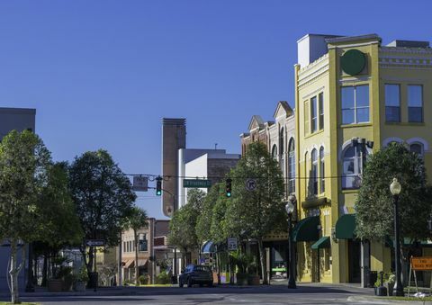 Bâtiments du centre-ville historique dans le sud des États-Unis