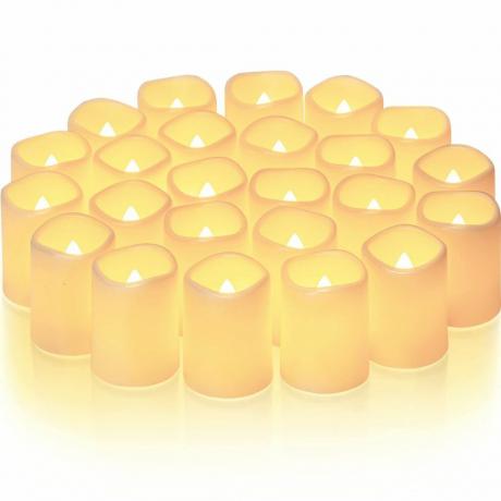 Paquet de 24 bougies votives vacillantes sans flamme