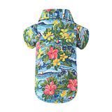 Chemise hawaïenne Expawlorer jaune et rose