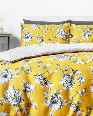 Ensemble Housse de Couette Florale Sophie - Jaune