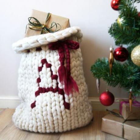 Sac de Noël tricoté Lauren Aston