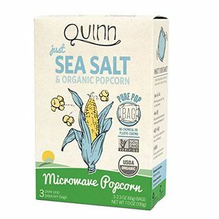 Maïs soufflé au micro-ondes Quinn Snacks - Fait de maïs biologique sans OGM - Juste du sel de mer, 7 onces (paquet de 1)