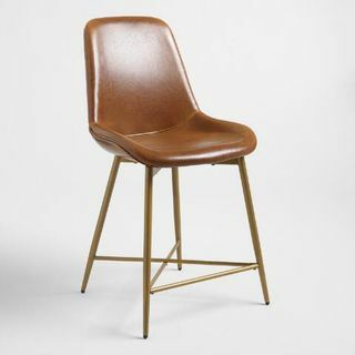 Tabouret de comptoir en cuir