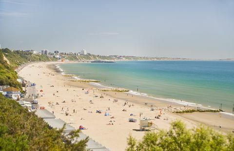 Plage de Bournemouth dans le Dorset