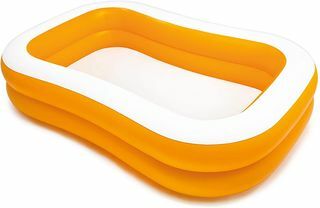 Piscine familiale orange