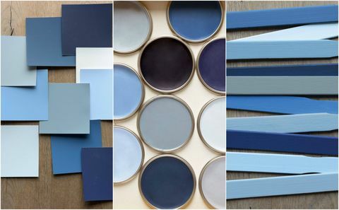 Dulux Couleur de l'année Denim Drift - palette de couleurs tonales familiales, tons bleus