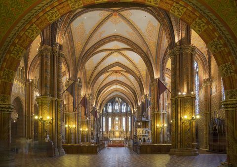 Intérieur de l'église Matthias, Hongrie, Budapest