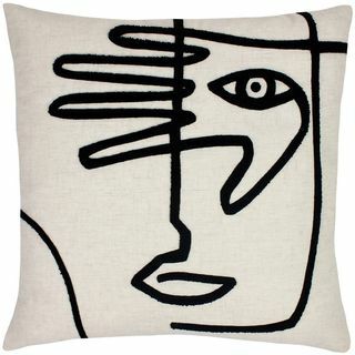 Coussin visage abstrait