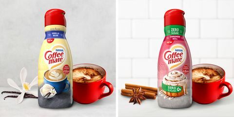 Nestle Coffee mate saveurs de gousse de vanille et de pain à la cannelle sans sucre