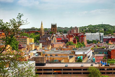 Skyline de Nottingham, Nottinghamshire, Angleterre