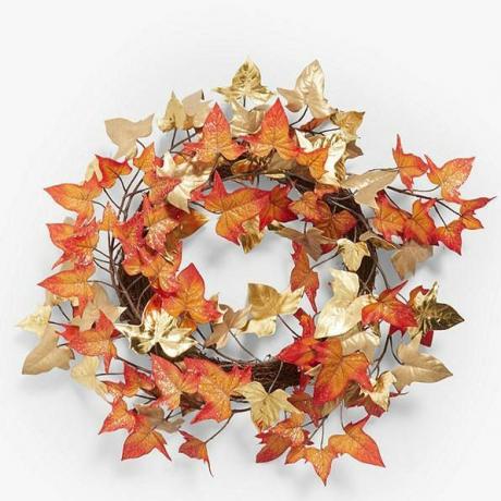 Couronne de feuilles d'automne du jardin communautaire