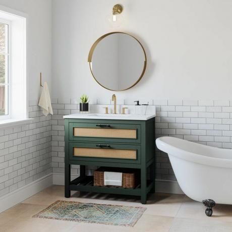 Meuble-lavabo de salle de bain simple Thurston