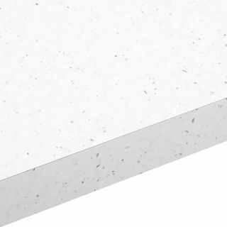 Plan de travail carré brillant en stratifié blanc astral de 28 mm