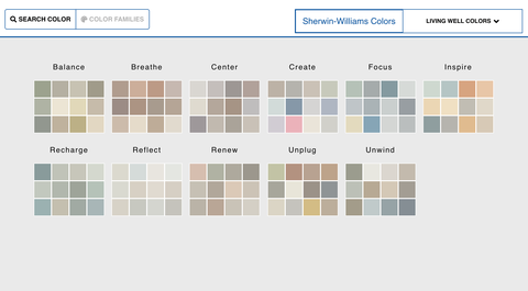 palettes de couleurs de peinture sherwin williams