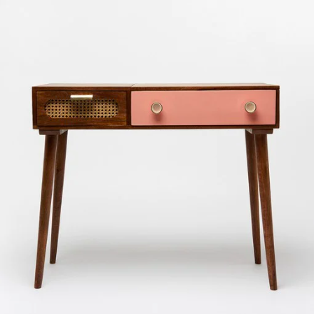 Bureau et coiffeuse en manguier rose Cavill