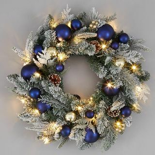 Guirlande de Noël pré-illuminée aux chandelles – 60 cm de diamètre