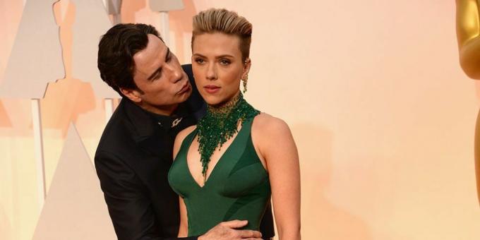 john travolta écarlate johansson oscars