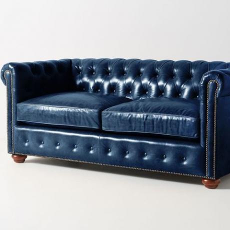 petit canapé chesterfield en cuir dulcimer