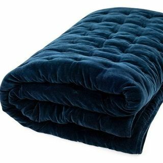 Couette Velours Bleu Nuit