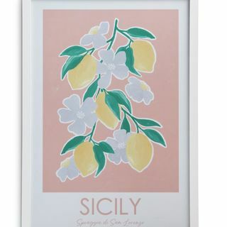 Art mural encadré floral Sicile